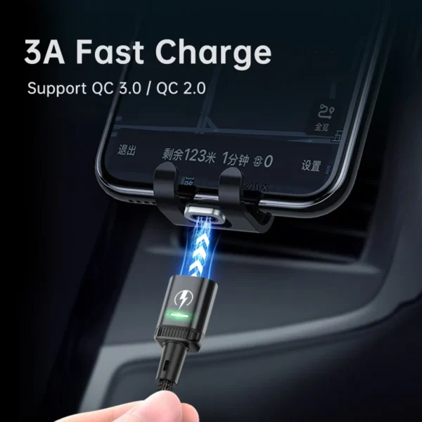 KUULAA 【New version】LED Magnetic USB Cable 3A Fast Charging Type C Cable Magnet Charger Micro USB Cable for iPhone xiaomi cord - Image 4