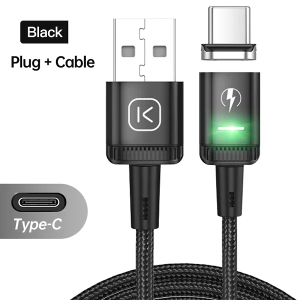KUULAA 【New version】LED Magnetic USB Cable 3A Fast Charging Type C Cable Magnet Charger Micro USB Cable for iPhone xiaomi cord - Image 8