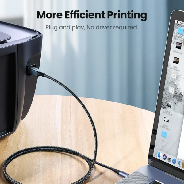 Ugreen USB C to USB Type B 2.0 Cable for New MacBook Pro HP Canon Brother Epson Dell Samsung Printer Type C Printer Scanner Cord - Image 2