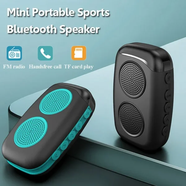 Mini Sports Bluetooth Speaker Portable Stereo Sound Loudspeaker Outdoor Walking MP3 Music Player with Microphone Support TF Card - Image 2