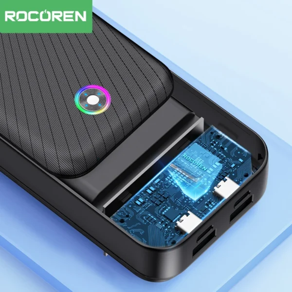 Rocoren 22.5W Power Bank 20000mAh QC PD 3.0 Fast Charge PowerBank Portable 35W 30000mAh External Battery For iPad iPhone 16 Pro - Image 4