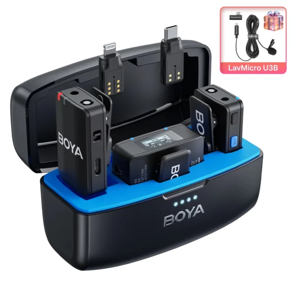 BOYA BOYAMIC Professional Wireless Lavalier Lapel Microphone for iPhone Android Camera Youtube Streaming Record Interview Vlogs - Image 9