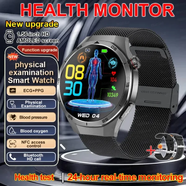 2025New Accurate Blood oxygen Uric Acid Smart Watch Men Micro Physical Examination Five Organ Health Bluetooth Call Smartwatch - Image 13