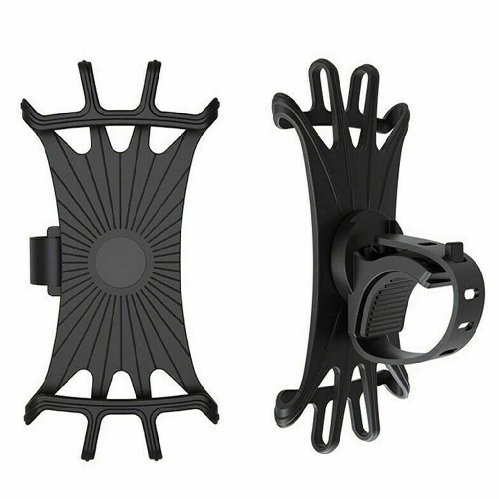 Silicone Mobile Phone Holder Bicycle Motorcycle Stand 360° Rotatable Riding Cycling Bicycle Bike Smart Phone GPS Support Bracket