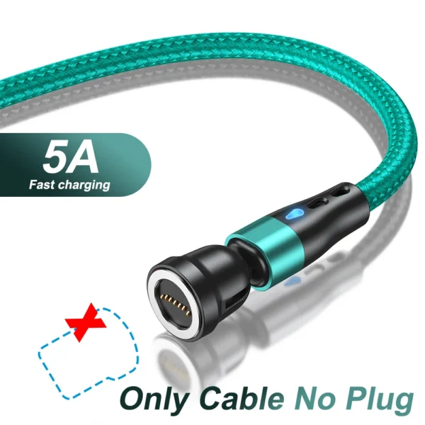 AUFU 5A Magnetic Fast Charging Cable USB Type C Cable For iPhone 15 Samsung Huawei Xiaomi Magnet Charger Wire Cord USB Cable 2M - Image 25