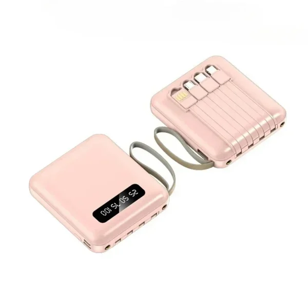 20000mAh Mini Power Bank Built in Cable PowerBank Digital Display External Battery Portable Charger for IPhone Samsung Xiaomi - Image 10