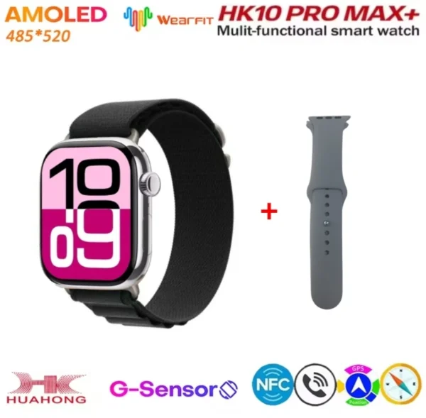 HK10 Pro Max Plus Smart Watch Men AMOLED AI Network Music AOD Fitness Tracker Women Smartwatch for iOS Android - Image 16