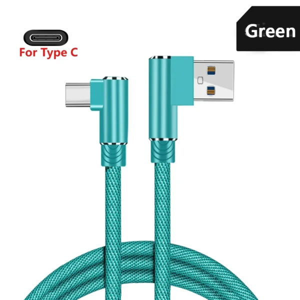 OLAF USB Type C 2.4A Fast Charger USB Cord 90 Degree USB Type C Cable For Samsung Sony Xiaomi Galaxy A70s Phone USB-C Data Wire - Image 8