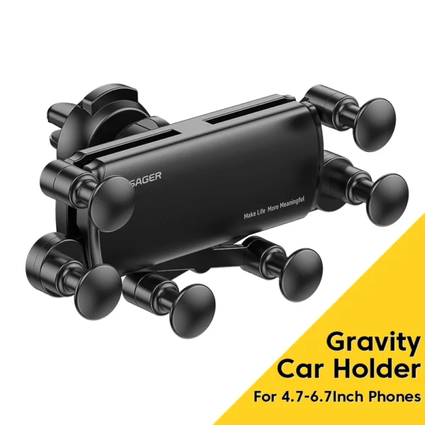 Essager Gravity Car Phone Holder Air Vent Clip Mount Stand GPS SmartPhone Support For iPhone 13 12 Pro Max Xiaomi Huawei Samsung - Image 8