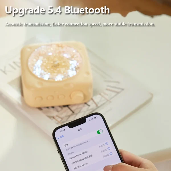 Portable Wave Projection Light Bluetooth Speaker RGB Atmosphere Light Hifi Audio System Wireless MP3 Music Player Birthday Gift - Image 3