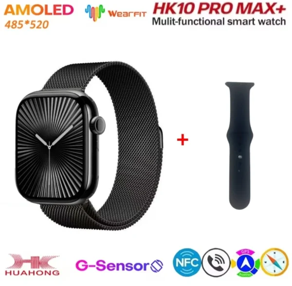 HK10 Pro Max Plus Smart Watch Men AMOLED AI Network Music AOD Fitness Tracker Women Smartwatch for iOS Android - Image 19