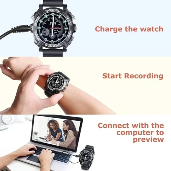1080P HD smartwatch with camera function Convenient sports camera watch Suitable for cycling, hiking, outdoor, etc. - Image 3