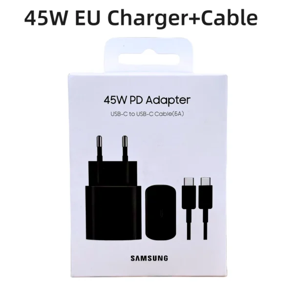 Original Samsung Charger 45W Super Fast Charge EU CERTIFIED Adapter For Galaxy Z Fold 5 4 3 Flip 5 4 3 S23 S24 Ultra S20 S22 S21 - Image 7