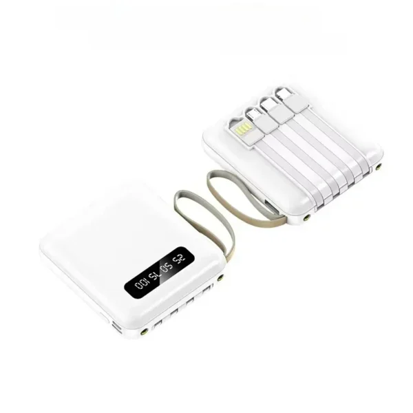20000mAh Mini Power Bank Built in Cable PowerBank Digital Display External Battery Portable Charger for IPhone Samsung Xiaomi - Image 7