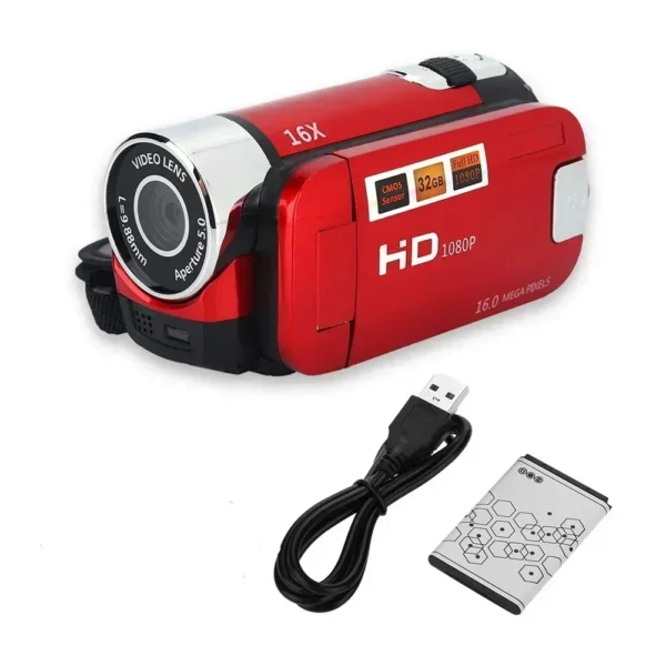 1080P Full HD Digital Camera 270° Rotation DV Video Recorder 2.7inch Touch Screen Digital Camcorder 16X Digital Zoom CMOS Sensor - Image 8