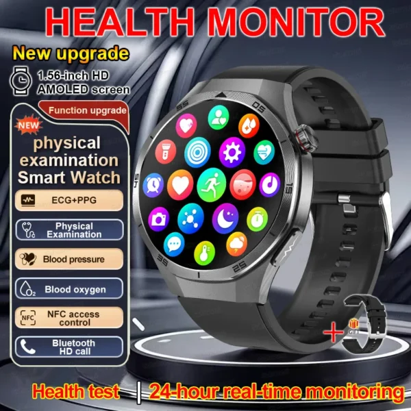 2025New Accurate Blood oxygen Uric Acid Smart Watch Men Micro Physical Examination Five Organ Health Bluetooth Call Smartwatch - Image 10