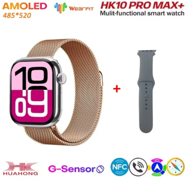 HK10 Pro Max Plus Smart Watch Men AMOLED AI Network Music AOD Fitness Tracker Women Smartwatch for iOS Android - Image 13