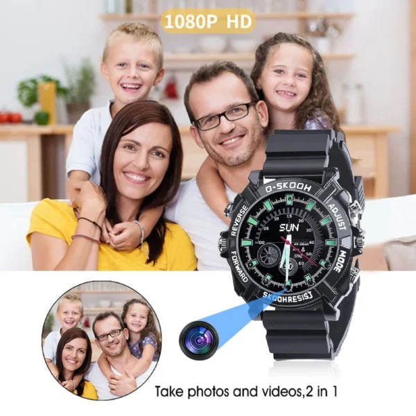 1080P HD smartwatch with camera function Convenient sports camera watch Suitable for cycling, hiking, outdoor, etc. - Image 4