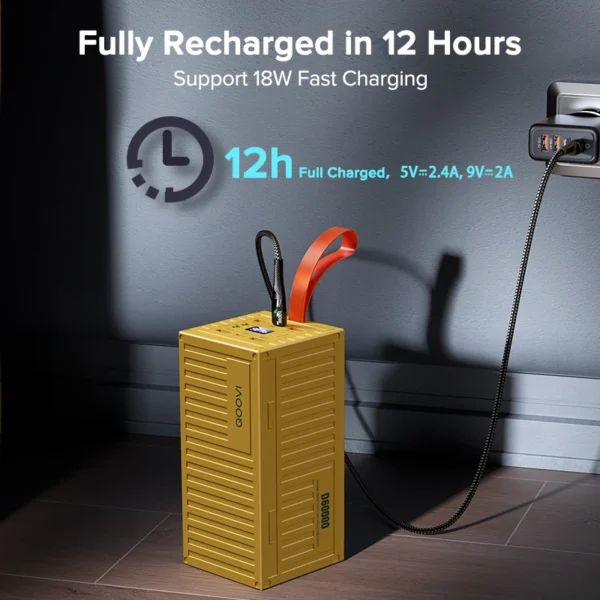 QOOVI 60000mAh Power Bank 22.5W PD QC 3.0 Charger Powerbank Large Battery Capacity Power Station Fast Charging For iPhone Xiaomi - Image 5