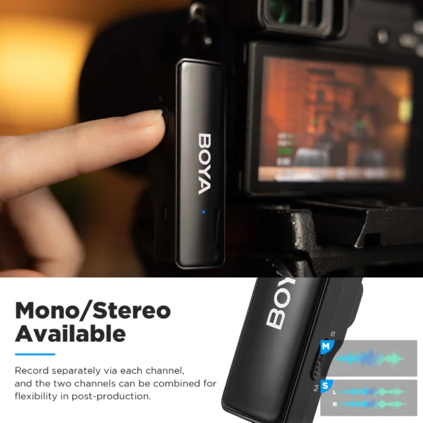 BOYA BOYALINK A Wireless Lavalier Microphone for iPhone iPad Android Phones Type C DSLR Camera Youtube Live Streaming Recording - Image 3