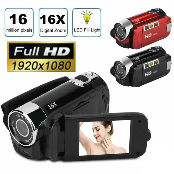1080P Full HD Digital Camera 270° Rotation DV Video Recorder 2.7inch Touch Screen Digital Camcorder 16X Digital Zoom CMOS Sensor - Image 3