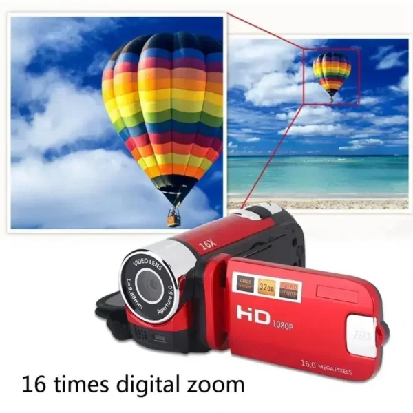 1080P Full HD Digital Camera 270° Rotation DV Video Recorder 2.7inch Touch Screen Digital Camcorder 16X Digital Zoom CMOS Sensor - Image 4