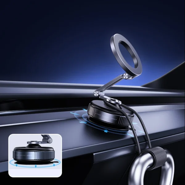 New Car Magnetic Mobile Phone Holder 360 Degree Rotation, Vacuum Adsorption, No Need To Charge, Suitable for Car Navigation - Image 4
