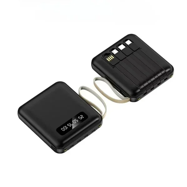 20000mAh Mini Power Bank Built in Cable PowerBank Digital Display External Battery Portable Charger for IPhone Samsung Xiaomi - Image 8