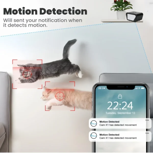 Alarm Clock Camera | WiFi, Wireless Charger, Baby Monitor, 4K Camera, Motion Detection, Recording, Remote Viewing, Home Security - Image 4