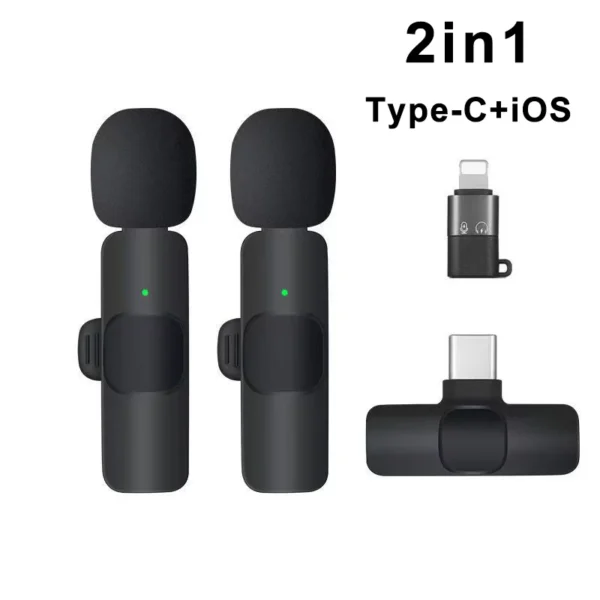 Wireless Lavalier Microphone Portable Audio Video Recording Mini Mic for iPhone Android Live Broadcast Gaming Phone Mic - Image 7