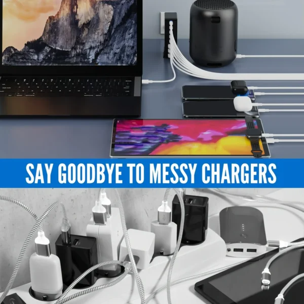 440W USB C Charger Station 8-Port high powe Fast Charging Block for Cellphones 3A5C Quick Charger for Laptop/iPad/iPhone - Image 4