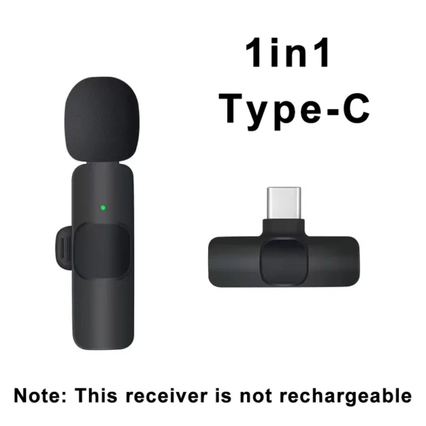 Wireless Lavalier Microphone Portable Audio Video Recording Mini Mic for iPhone Android Live Broadcast Gaming Phone Mic - Image 9
