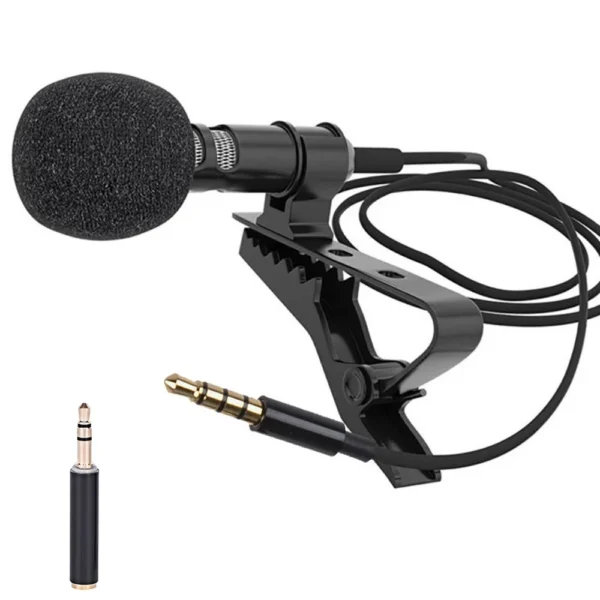 1.5M Mini Lavalier Microphone 3.5MM 6.5MM Lapel Mic Condenser Microphone 2 M Extension Cable Adapter for Camera Computer - Image 11