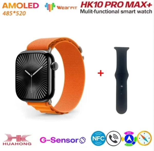HK10 Pro Max Plus Smart Watch Men AMOLED AI Network Music AOD Fitness Tracker Women Smartwatch for iOS Android - Image 14