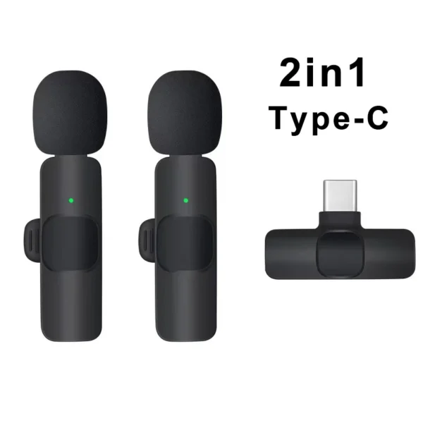 Wireless Lavalier Microphone Portable Audio Video Recording Mini Mic for iPhone Android Live Broadcast Gaming Phone Mic - Image 11