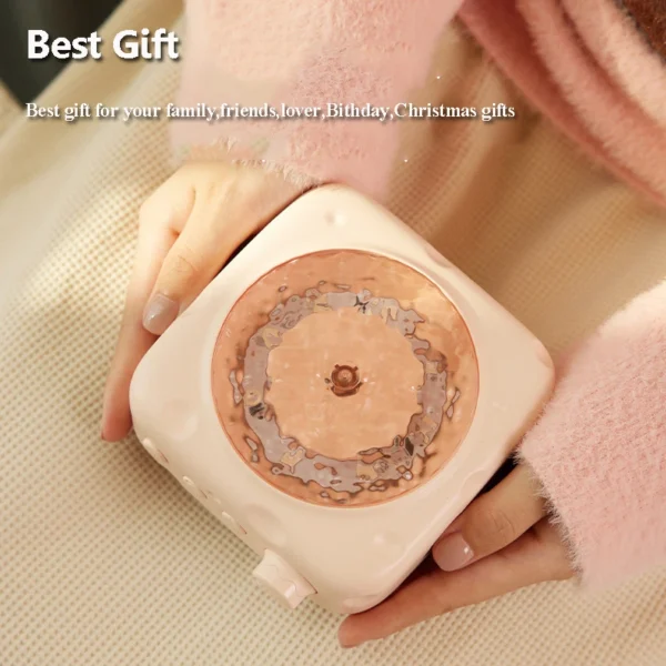 Portable Wave Projection Light Bluetooth Speaker RGB Atmosphere Light Hifi Audio System Wireless MP3 Music Player Birthday Gift - Image 4