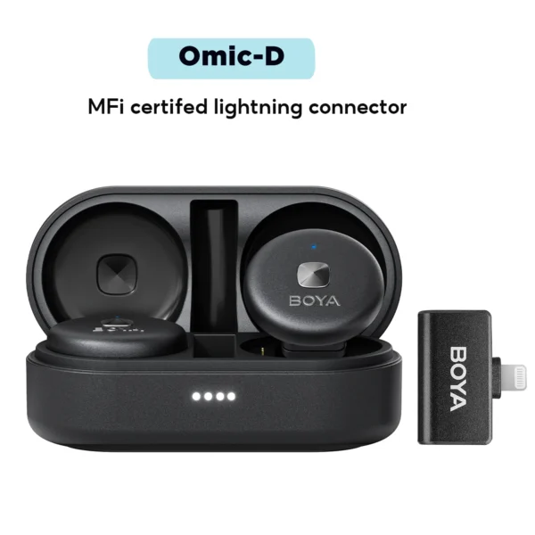 BOYA Omic D/U Wireless Lavalier Lapel Mini Microphone Condenser Mic for iPhone iPad Android Smartphone Video Live Broadcast Vlog - Image 8