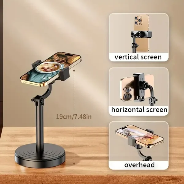 Rotatable and liftable Mobile Phone Bracket Live Broadcast Stand Adjustable Telescopic Portable Callphone Holder for Smart Phone - Image 2