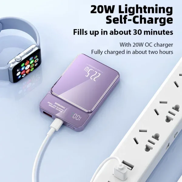 Xiaomi 20000mAh Power Bank 22.5W Magnetic Qi Wireless Charger Magsafe Super Fast Charging Powerbank for IPhone Samsung Huawei - Image 3