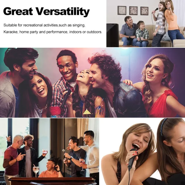 3.5mm/6.5mm Karaoke Microphone Dynamic Vocal Microphone Handheld Wired Microphone for Karaoke Singing Speech Wedding Stage - Image 4