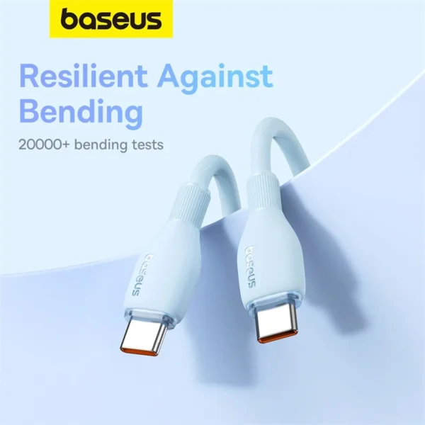 Baseus 100W USB C Cable For Samsung S21 S22 Xiaomi Fast Charging For MacBook iPad Type C Cable TPE - Image 2