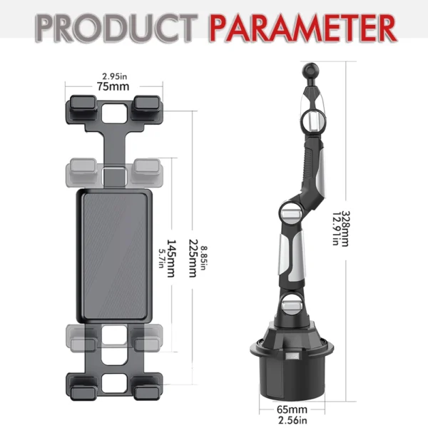 Car Cup Holder Car in-car Water Cup Holder Long Joint Position Mobile Phone tablet Computer Universal Car Bracket - Image 6