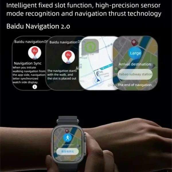 Original HK10 Ultra 3 MAX Smart Watch 4GB ROM AI ROBOT Network Sharing AMOLED NFC Compass GPS Smartwatch for ISO Android - Image 3