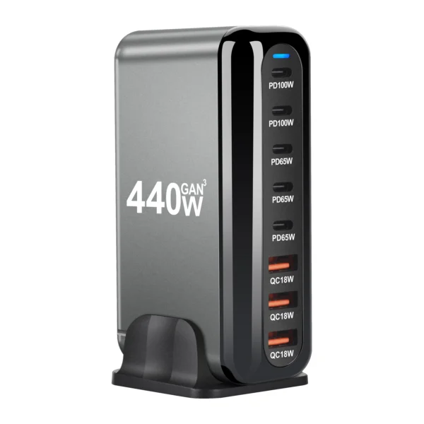 440W USB C Charger Station 8-Port high powe Fast Charging Block for Cellphones 3A5C Quick Charger for Laptop/iPad/iPhone - Image 7