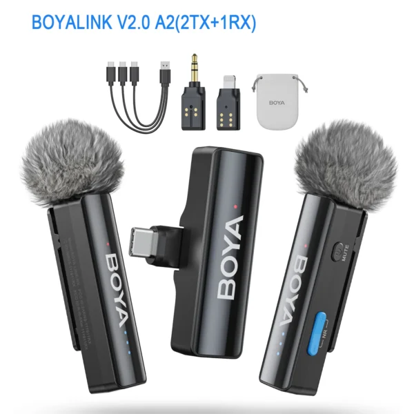 BOYA BOYALINK A Wireless Lavalier Microphone for iPhone iPad Android Phones Type C DSLR Camera Youtube Live Streaming Recording - Image 7