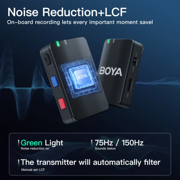 BOYA BOYAMIC Professional Wireless Lavalier Lapel Microphone for iPhone Android Camera Youtube Streaming Record Interview Vlogs - Image 5