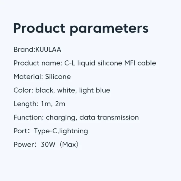 KUULAA USB C to Lightning MFi Cable for iPhone Fast Charging Cable PD 30W USB Type C For iPhone 14 13 12 11 Pro Max X XS XR 8 - Image 6