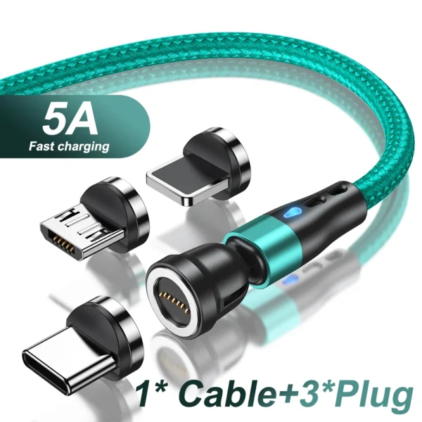 AUFU 5A Magnetic Fast Charging Cable USB Type C Cable For iPhone 15 Samsung Huawei Xiaomi Magnet Charger Wire Cord USB Cable 2M - Image 18