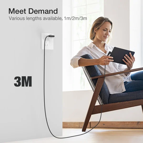 USB Type A To C Cable For Samsung S9 S10 S20 Plus Xiaomi mi Redmi Note 8 9 10 Phone USBC Data Charger Cord 90 Degree Right angle - Image 6