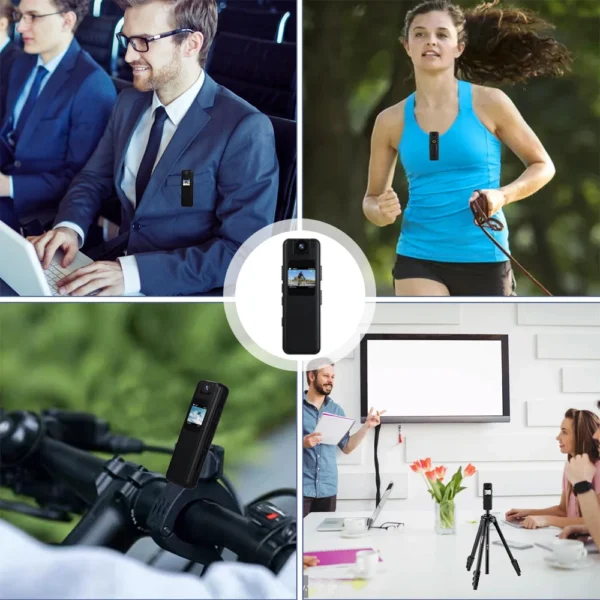 HD 1080P Portable Digital Video Recorder Night Vision Sports DV Miniature Camcorde 180 Rotating Lens Magnetic Back Clip Camera - Image 5